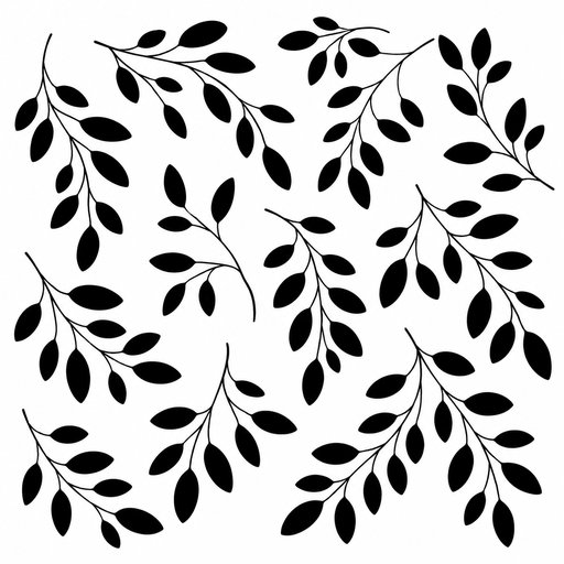 Scattered Leafy Branches