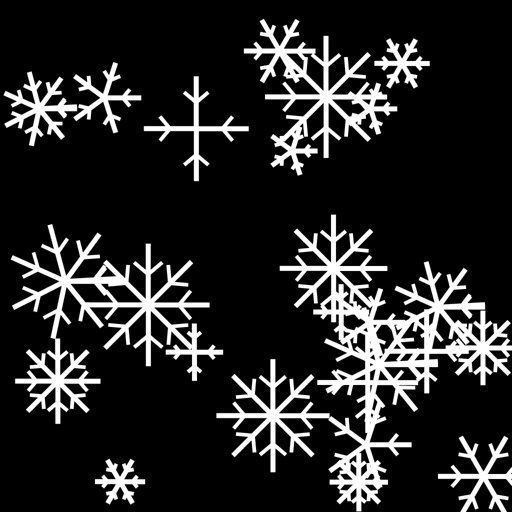 Scattered Falling Snowflakes gobo for Blender