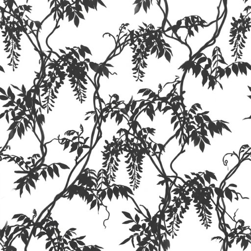 Shadow Of Climbing Wisteria Vines