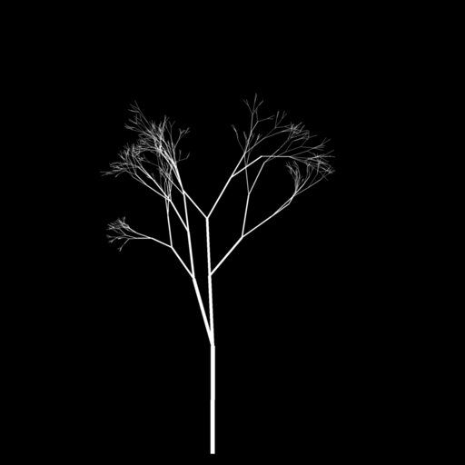 Upright Bare Tree with Branching Structure