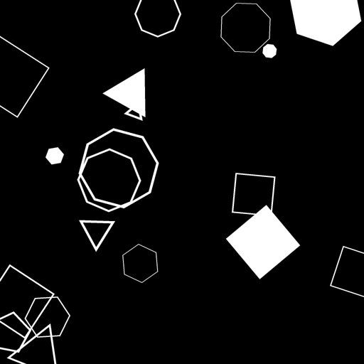 Sparse Scattered Geometric Shapes