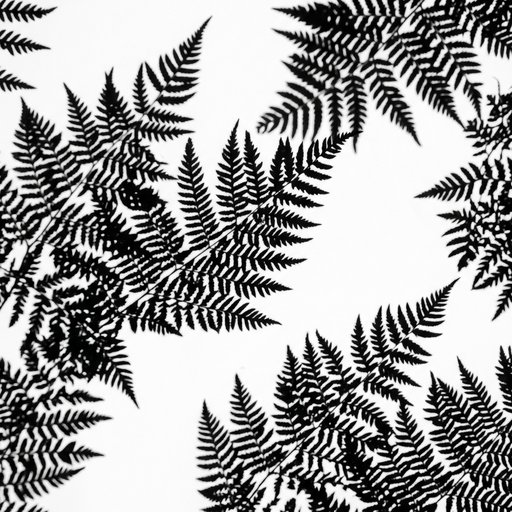 Shadow Of Delicate Fern Fronds