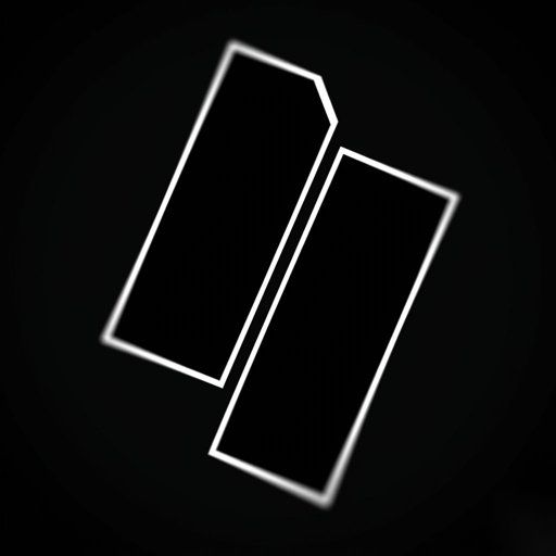 Overlapping Slanted Outlined Rectangles gobo for Blender