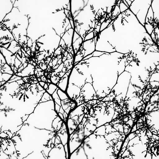 Shadow Of Sparse Desert Mesquite