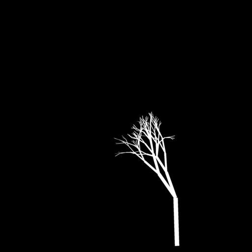 Small Leaning Bare Tree gobo for Blender