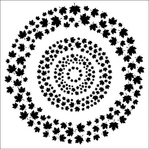Swirling Maple Leaves Spiral