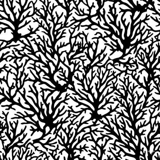 Coral Branch Pattern Dense