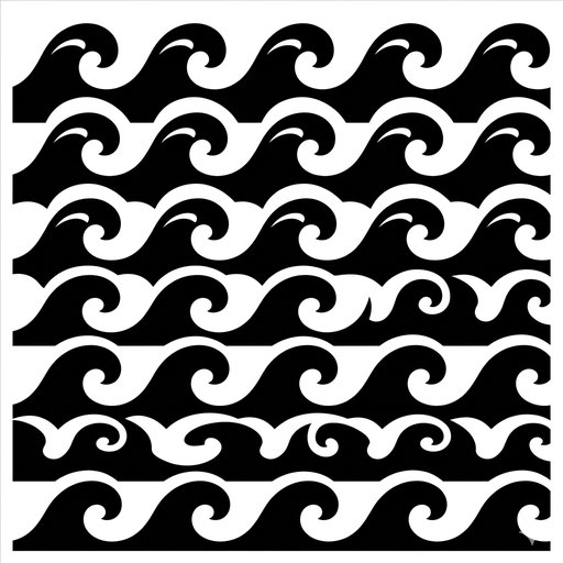Stylized Wave Pattern