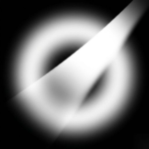 Diagonal Light Slash Through Soft Circle