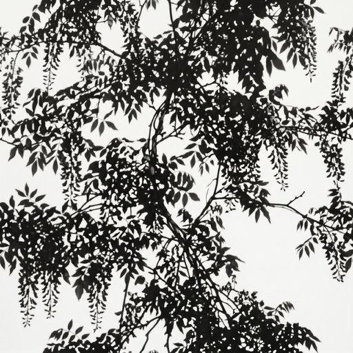 Shadow Of Climbing Wisteria Vines