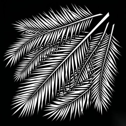 Clustered Palm Fronds gobo for Blender