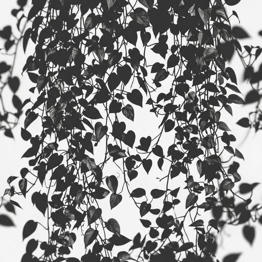 Shadow Of Hanging Pothos Vines