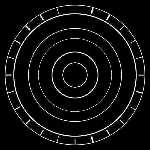 Concentric Target with Short Marks