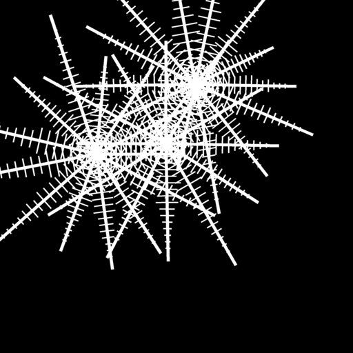 Overlapping Spiky Starbursts gobo for Blender