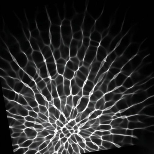 Radiating Water Ripple Caustics