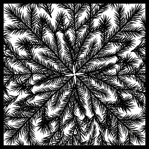 Pine Needles Radial Pattern