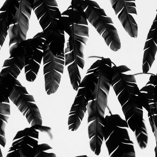 Shadow Of Drooping Banana Leaves