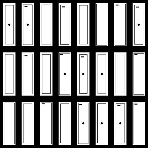 Vertical Control Panel Grid gobo for Blender
