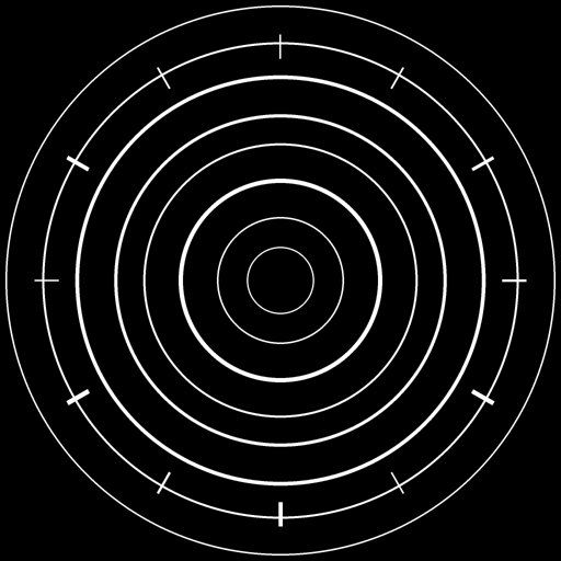 Concentric Target with Cross Marks