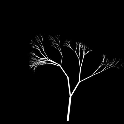 Centered Bare Tree with Spreading Branches