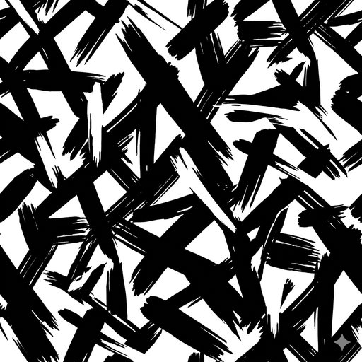 Abstract Brushstroke Crisscross