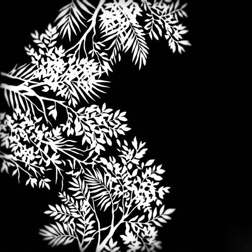 Dense Tropical Foliage Border gobo for Blender