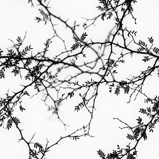 Shadow Of Sparse Desert Mesquite