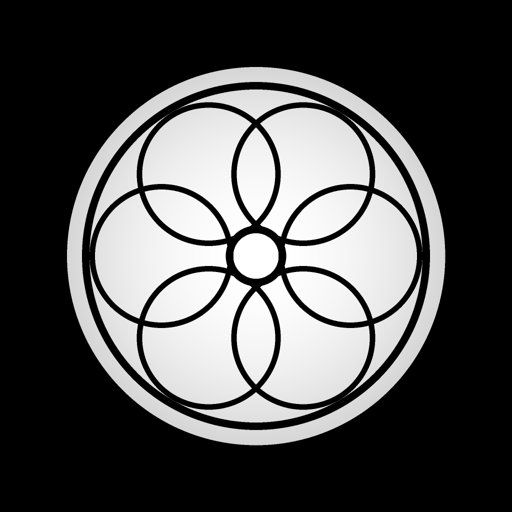 Six-Petal Geometric Flower