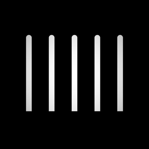 Five Rounded Vertical Bars (Variant) gobo for Blender