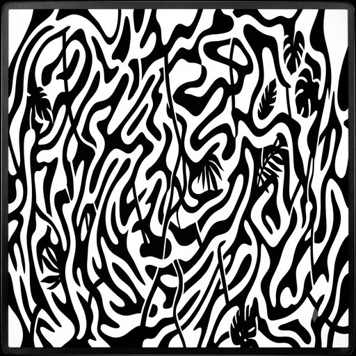 Abstract Tropical Foliage Pattern