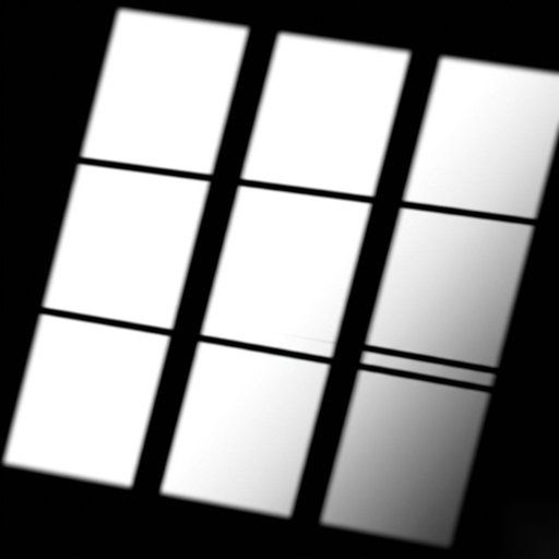 Slanted Multi-Pane Window Shadow gobo for Blender
