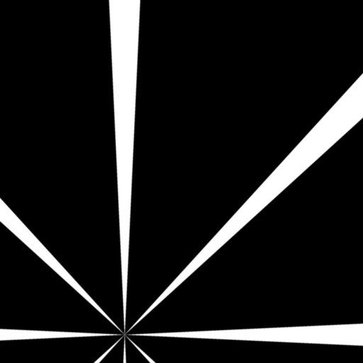 Wide Radial Light Rays gobo for Blender