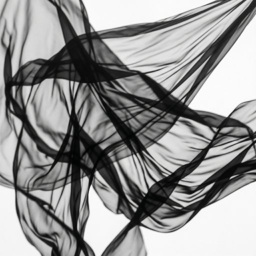 Shadow Of Billowing Fabric In
