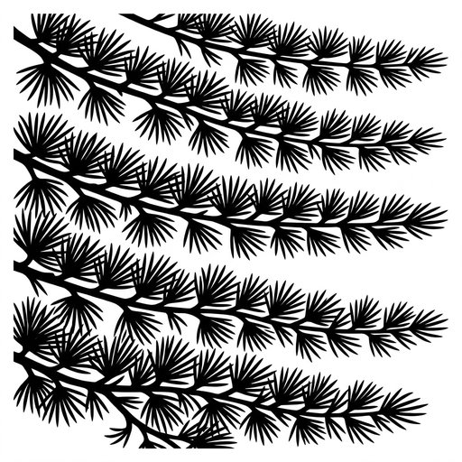 Layered Conifer Branches