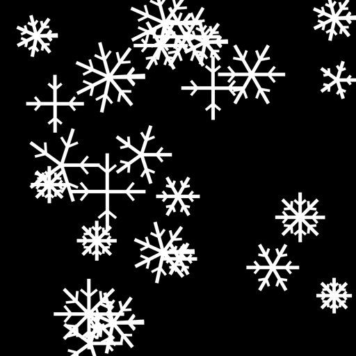 Dynamic Falling Snowflakes