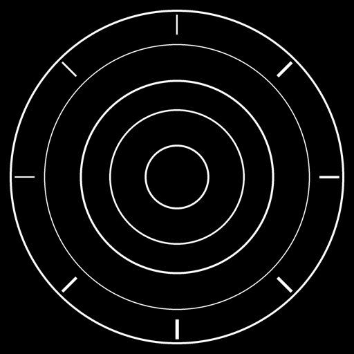 Concentric Target with Long Marks