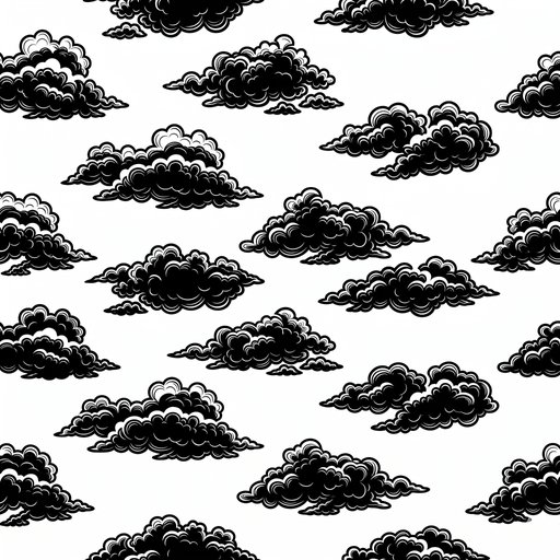 Stylized Dark Clouds Pattern